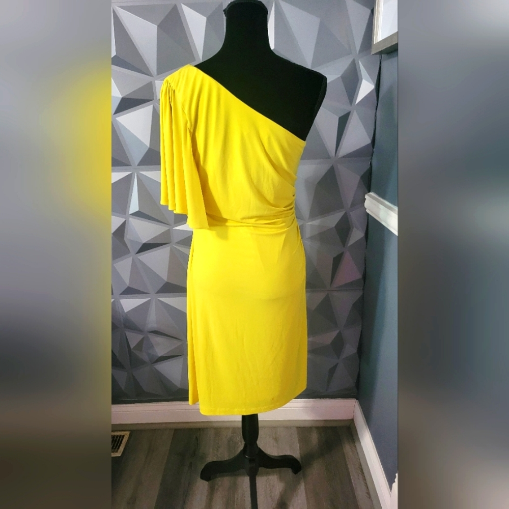 Yellow cocktail dress